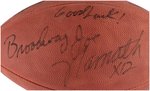 JOE NAMATH SIGNED FOOTBALL.