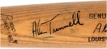 ALAN TRAMMELL GAME USED & SIGNED BASEBALL BAT.