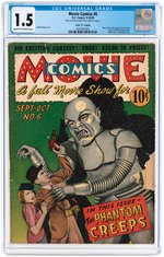 "MOVIE COMICS" #6 SEPTEMBER-OCTOBER 1939 CGC 1.5 FAIR/GOOD DAVIS CRIPPEN ("D" COPY) PEDIGREE.