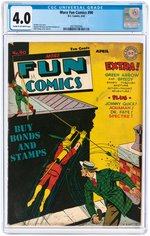 "MORE FUN COMICS" #90 APRIL 1943 CGC 4.0 VG (JEROME WENKER PEDIGREE).