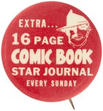 "THE SPIRIT RARE 1940s NEWSPAPER PROMOTIONAL BUTTON.