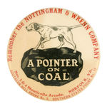 VIRGINIA COAL DEALER MIRROR WITH POINTER DOG.