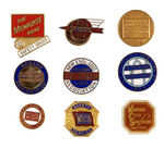 RAILROAD GROUP OF NINE LAPEL STUDS.