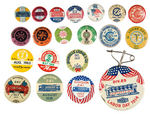 RAILROAD UNION MEMBER'S 20 MONTHLY DUES BUTTONS.