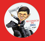 "KUCINICH IN 2004 - THE LIBERAL'S LIBERAL" 2.25" BUTTON FROM EDITION OF 50.