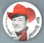 “ROY ROGERS KING OF THE COWBOYS” CLOSEUP PHOTO BUTTON.