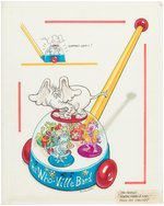 DR. SEUSS'S HORTON HEARS A WHO "THE WHO-VILLE BAND" PLAYSKOOL PUSH TOY CONCEPT ORIGINAL ART.