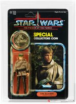 "STAR WARS: POWER OF THE FORCE - LUKE SKYWALKER (BATTLE PONCHO)" 92 BACK AFA 75+ Y-EX+/NM.