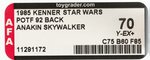 "STAR WARS: POWER OF THE FORCE - ANAKIN SKYWALKER" 92 BACK AFA 70 Y-EX+.