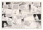 “TINY TIM” SUNDAY PAGE ORIGINAL ART PAIR WITH ROBOTS.