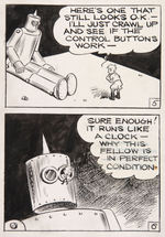 “TINY TIM” SUNDAY PAGE ORIGINAL ART PAIR WITH ROBOTS.