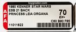"STAR WARS: THE EMPIRE STRIKES BACK - PRINCESS LEIA ORGANA" 21 BACK AFA 70 EX+.