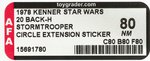 "STAR WARS - STORMTROOPER" 20 BACK-H AFA 80 NM (CIRCLE EXTENSION STICKER).