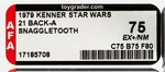 "STAR WARS - SNAGGLETOOTH" 21 BACK-A AFA 75 EX+/NM.