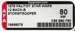 PALITOY "STAR WARS - STORMTROOPER" 12 BACK-B AFA 80 NM.