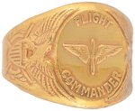 CAPTAIN MIDNIGHT "FLIGHT COMMANDER" HIGH GRADE EARLY RING WITH ORDER CARD.