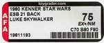 "STAR WARS: THE EMPIRE STRIKES BACK - LUKE SKYWALKER" 21 BACK AFA 75 EX+/NM.
