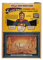 KELLOGG'S "FROSTED FLAKES" CEREAL BOX WITH SUPERMAN STEREO-PIX BACK.