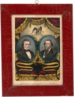 DOUGLAS AND JOHNSON 1860 JUGATE GRAND NATIONAL BANNER BY CURRIER.