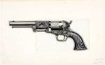 KELLOGG'S SUGAR CORN POPS "WILD BILL HICKOK'S 'FAMOUS GUNS SERIES'" PROTOTYPE ORIGINAL ART LOT.