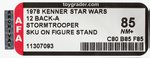 "STAR WARS - STORMTROOPER" 12 BACK-A AFA 85 NM+ (SKU ON FOOTER).