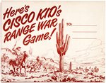 "CISCO KID'S RANGE WAR GAME" VERY RARE & ONLY KNOWN EXAMPLE PREMIUM.