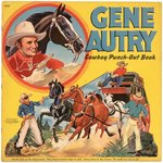 GENE AUTRY PUNCH-OUT & STENCIL BOOK PAIR.