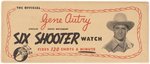 "THE OFFICIAL GENE AUTRY SIX SHOOTER WATCH" BOXED NEW HAVEN WRIST WATCH.