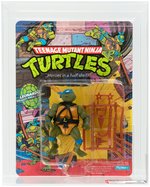 "TEENAGE MUTANT NINJA TURTLES - LEONARDO" SERIES 1 10 BACK AFA 85 Y-NM+.