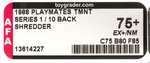 "TEENAGE MUTANT NINJA TURTLES - SHREDDER" SERIES 1 10 BACK AFA 75+ EX+/NM.