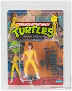 "TEENAGE MUTANT NINJA TURTLES - APRIL O'NEIL" SERIES 1 10 BACK AFA 85 NM+ (BLUE STRIPES).