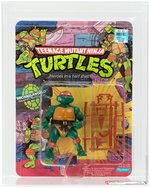 "TEENAGE MUTANT NINJA TURTLES - MICHAELANGELO" SERIES 1 10 BACK AFA 75 EX+/NM.