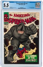 "AMAZING SPIDER-MAN #41 OCTOBER 1966 CGC 5.5 FINE- (FIRST RHINO).