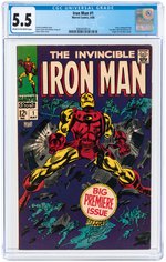 "IRON MAN" #1 MAY 1968 CGC 5.5 FINE-.