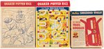 QUAKER CEREAL BOX TRIO WITH SGT. PRESTON PREMIUM OFFERS.