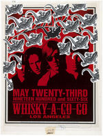 "THE DOORS AT THE WHISKY-A-GO-GO" ORIGINAL CONCERT POSTER LOGO ART & POSTER/MECHANICALS.