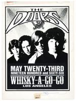 "THE DOORS AT THE WHISKY-A-GO-GO" ORIGINAL CONCERT POSTER LOGO ART & POSTER/MECHANICALS.