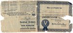 "DON WINSLOW UNDERCOVER DEPUTY" GOLDEN TORPEDO DECODER & INSTRUCTIONS/CERTIFICATE RARE PREMIUM.