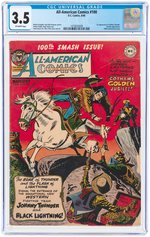 "ALL-AMERICAN COMICS" #100 AUGUST 1948 CGC 3.5 VG- (FIRST JOHNNY THUNDER).