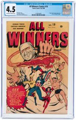 "ALL WINNERS COMICS" #19 FALL 1946 CGC 4.5 VG+ (FIRST ALL WINNERS SQUAD).