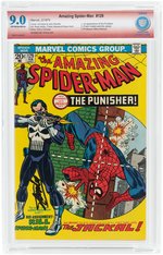 "AMAZING SPIDER-MAN" #129 FEBRUARY 1974 CBCS 9.0 VF/NM (FIRST PUNISHER) SIGNED BY STAN LEE.