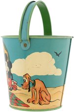 MICKEY & MINNIE MOUSE & PLUTO BEACH PICNIC SAND PAIL.