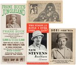 "FRANK BUCK" EXTENSIVE "BRING 'EM BACK ALIVE" & NEW YORK WORLD'S FAIR COLLECTION.