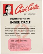 "CHICK CARTER INNER CIRCLE" CLUB ITEM LOT.