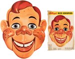 HOWDY DOODY & INDIAN PRINCESS CEREAL BOX FLATS & LARGE HOWDY DOODY SAMPLE MASK.