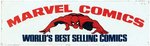 "MARVEL COMICS - WORLD'S BEST SELLING COMICS" SPIDER-MAN COMIC BOOK DISPLAY RACK SIGN.