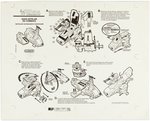 "STAR WARS: DROIDS - SIDE GUNNER VEHICLE" GLASSLITE INSTRUCTION SHEET PROOF.