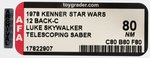 "STAR WARS - LUKE SKYWALKER" 12 BACK-C AFA 80 NM (DOUBLE-TELESCOPING).