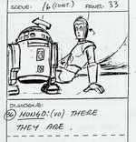 "STAR WARS - DROIDS" ORIGINAL ANIMATION STORYBOARD SCRIPT EPISODE D12 "THE FROZEN CITADEL".