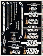 "STAR WARS" UNCUT LOGO STICKER SHEET.